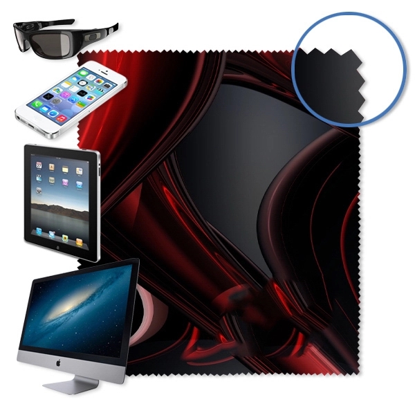 4" x 6" microfiber cleaning cloths with double-sided dye sublimated graphics.... from ASI 30442 Above & Beyond Advertising Products