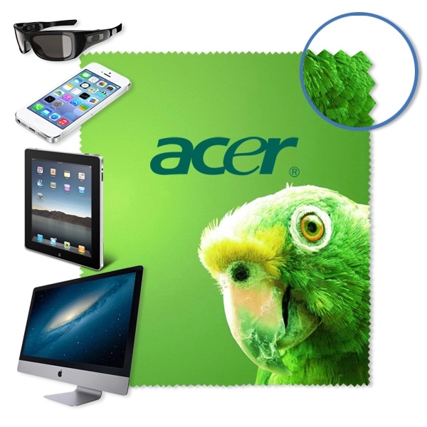 8" x 8" microfiber cloth with full dye sublimation printing.... from ASI 30442 Above & Beyond Advertising Products