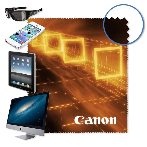 8" x 8" microfiber cloth with full dye sublimation printing.... from ASI 30442 Above & Beyond Advertising Products