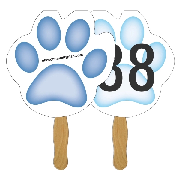 Paw shape auction fan with hidden wooden stick.... from ASI 67620 Lion Circle Corp / Lion/Circle