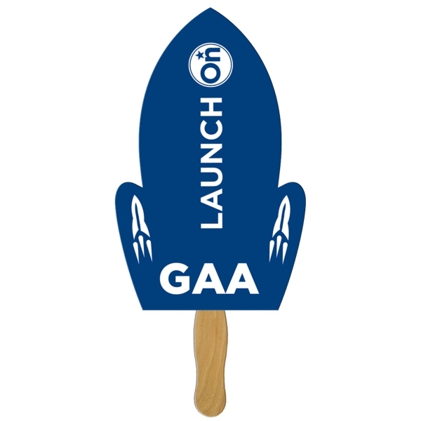 Rocket shaped fan made with heavy 22 pt high density white... from ASI 67620 Lion Circle Corp / Lion/Circle