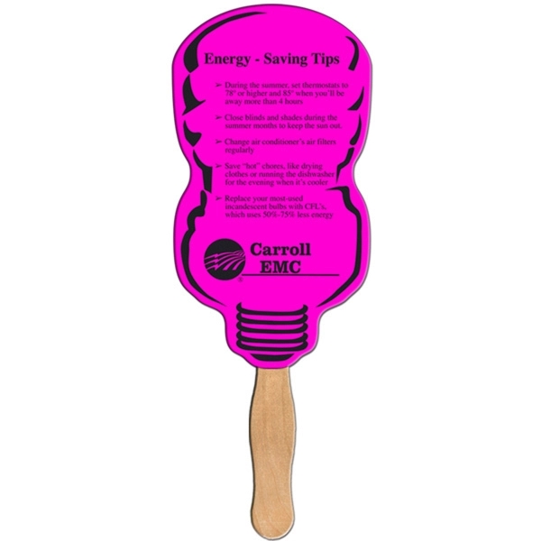 Neon light bulb shaped fan made with heavy 22 pt high... from ASI 67620 Lion Circle Corp / Lion/Circle