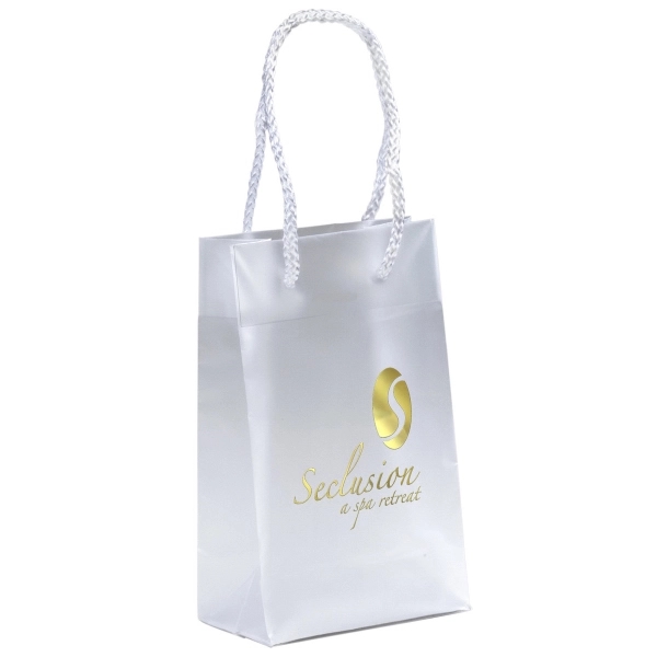 Elegant hi-density frosted plastic bags with fold-over top.... from ASI 37940 Bag Makers Inc