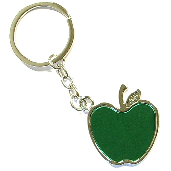 Apple shape chrome metal key holder... from ASI 74585 Nu Promo International / Nu Promo Line