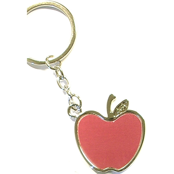 Apple shape chrome metal key holder... from ASI 74585 Nu Promo International / Nu Promo Line