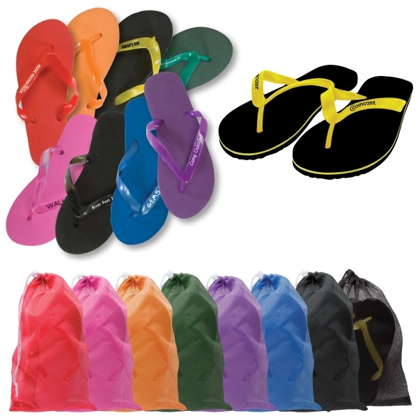 Adult sized flip flops, offered in an assortment of colors and... from ASI 62190 Illini