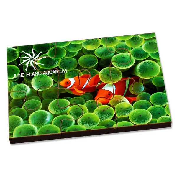 1/4" Thick wood puzzle with black vinyl backing.... from ASI 72521 Morris Magnets / Laser Cuts