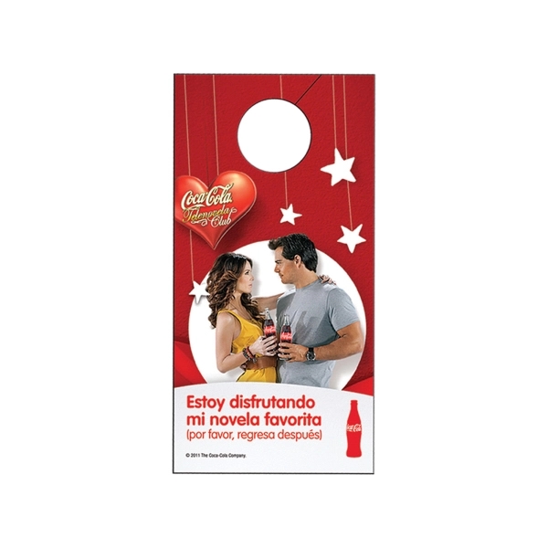 Doorknob hanger. Made from 14 pt., white poster board, 3 3/8"... from ASI 67620 Lion Circle Corp / Lion/Circle