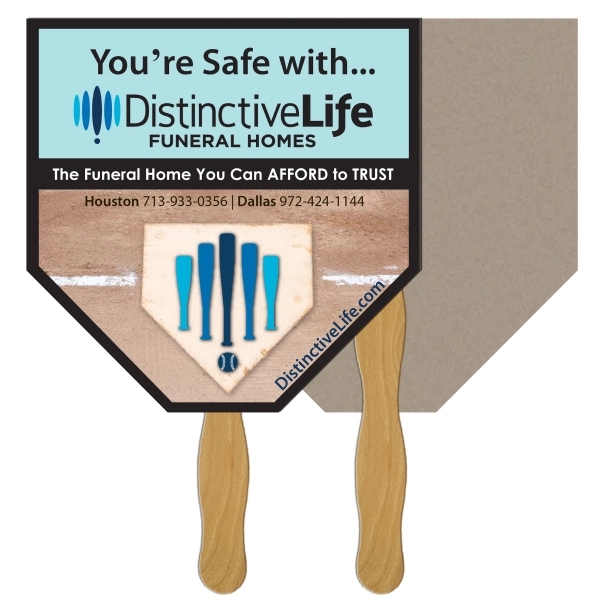 Home plate shaped fan is laminated on front with a high... from ASI 67620 Lion Circle Corp / Lion/Circle