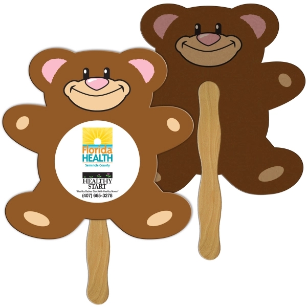 Teddy bear shape recycled stock fan.... from ASI 67620 Lion Circle Corp / Lion/Circle