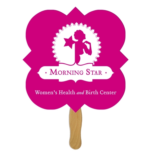 Square clover shape fast fan with wooden stick.... from ASI 67620 Lion Circle Corp / Lion/Circle