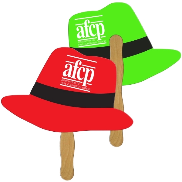 Fedora shape fast fan with wooden stick.... from ASI 67620 Lion Circle Corp / Lion/Circle