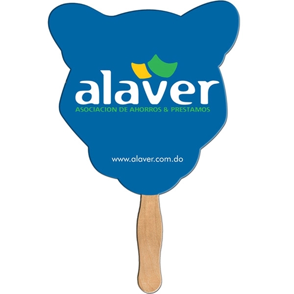 Cougar shaped fan made with heavy 22 pt. high density white... from ASI 67620 Lion Circle Corp / Lion/Circle