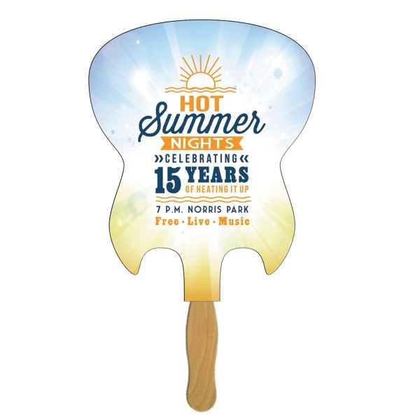 Electric guitar shaped fan made with heavy 22 pt. high density... from ASI 67620 Lion Circle Corp / Lion/Circle