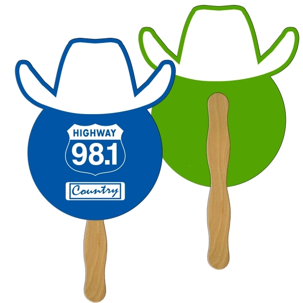 Cowboy shape fast fan with wooden stick.... from ASI 67620 Lion Circle Corp / Lion/Circle
