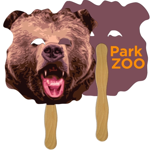 Bear shape fast fan with wooden stick.... from ASI 67620 Lion Circle Corp / Lion/Circle