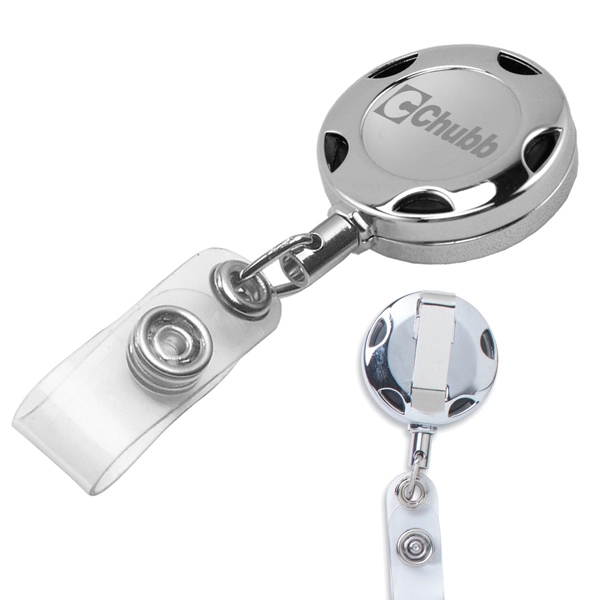 32" round, retractable badge holder with slip clip backing, made of... from ASI 62660 Innovation Line