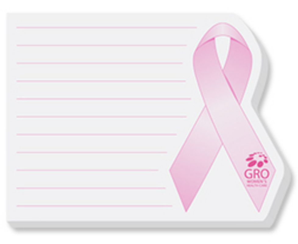 Awareness Ribbon Shaped Post-it Note Pads... from ASI 91240 3M/Promotional Markets Dept