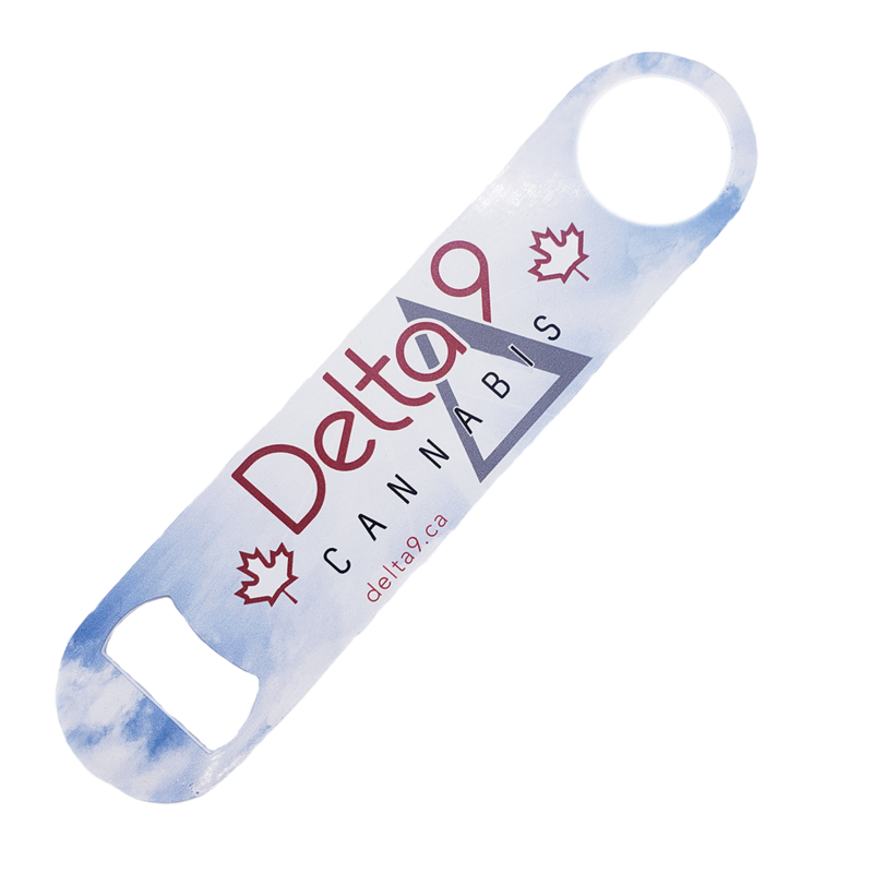 Double-sided, powder coated bottle opener with metallic glitter finish.... from ASI 76797 Pelican Graphics / Pelican Lures