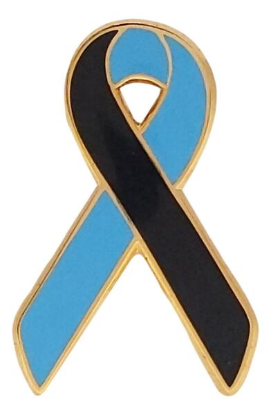 Black and Blue Loss of a Brother Awareness / Support Ribbon
