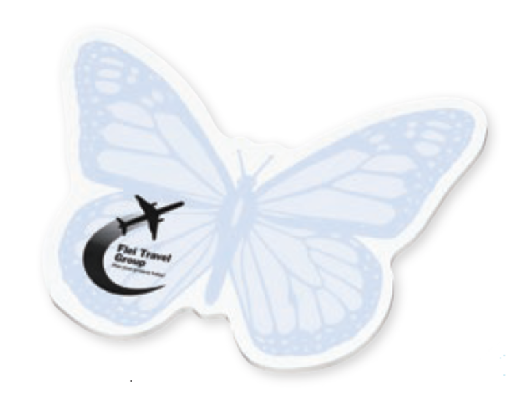 Post-it Note Pads Die Cut to the shape of a Butterfly/Moth.... from ASI 91240 3M/Promotional Markets Dept