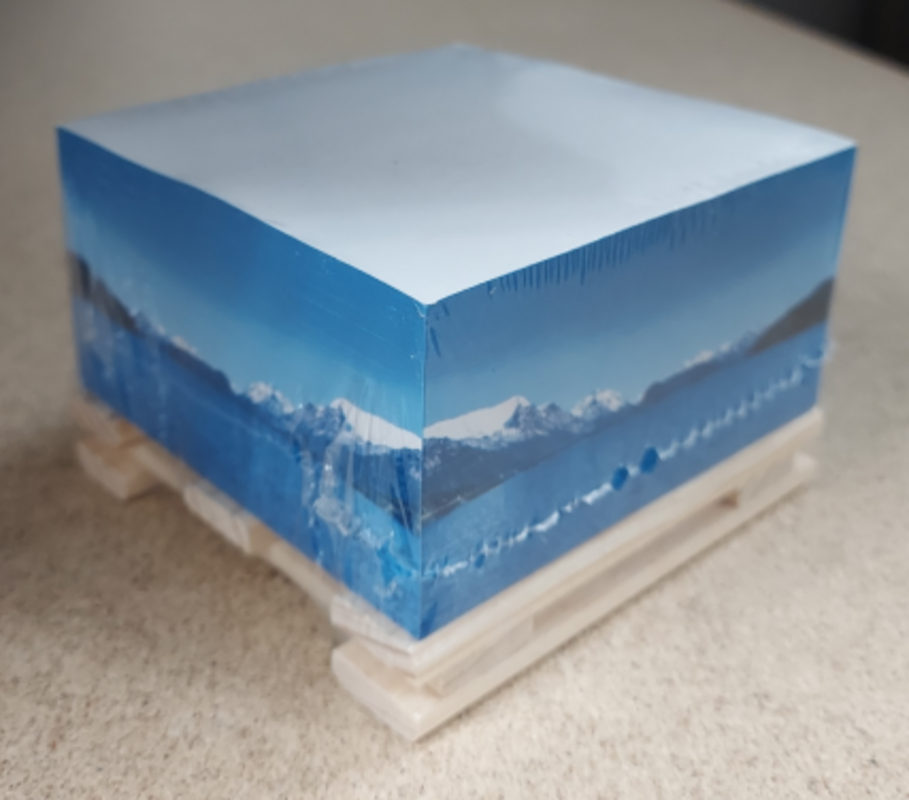 4" x 4" x 2" custom printed half cube adhesive note... from ASI 91240 3M/Promotional Markets Dept