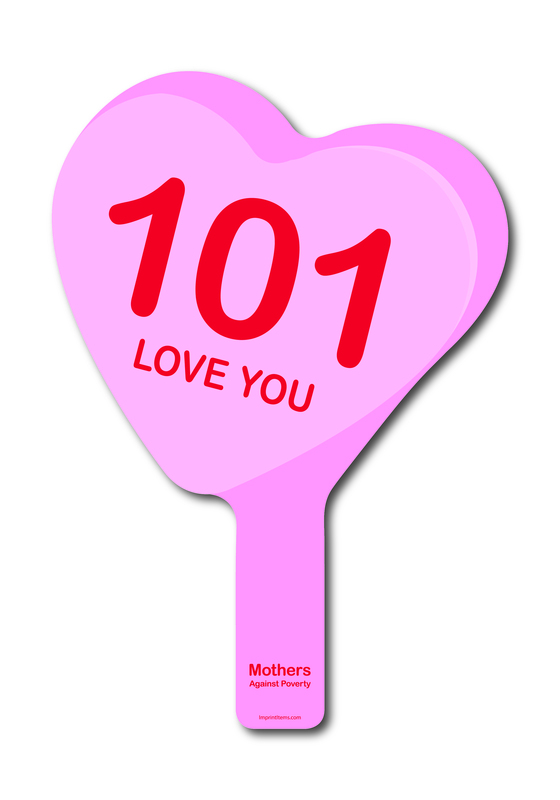 Custom shaped corrugated plastic bidder auction paddles / hand fans with... from ASI 54322 FireSprint Printing