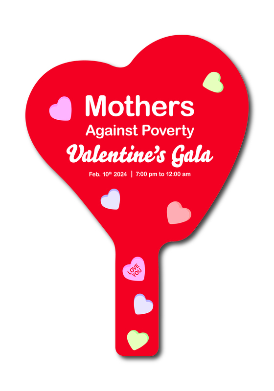 Custom shaped corrugated plastic bidder auction paddles / hand fans with... from ASI 54322 FireSprint Printing