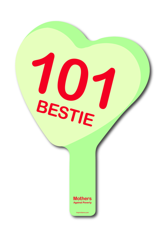 Custom shaped corrugated plastic bidder auction paddles / hand fans with... from ASI 54322 FireSprint Printing