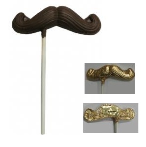 Moustache Curved Ends - Stock shape chocolate pieces.... from ASI 47934 ZZ OLD/Drop - Custom HBC Corp / Custom Chocolate