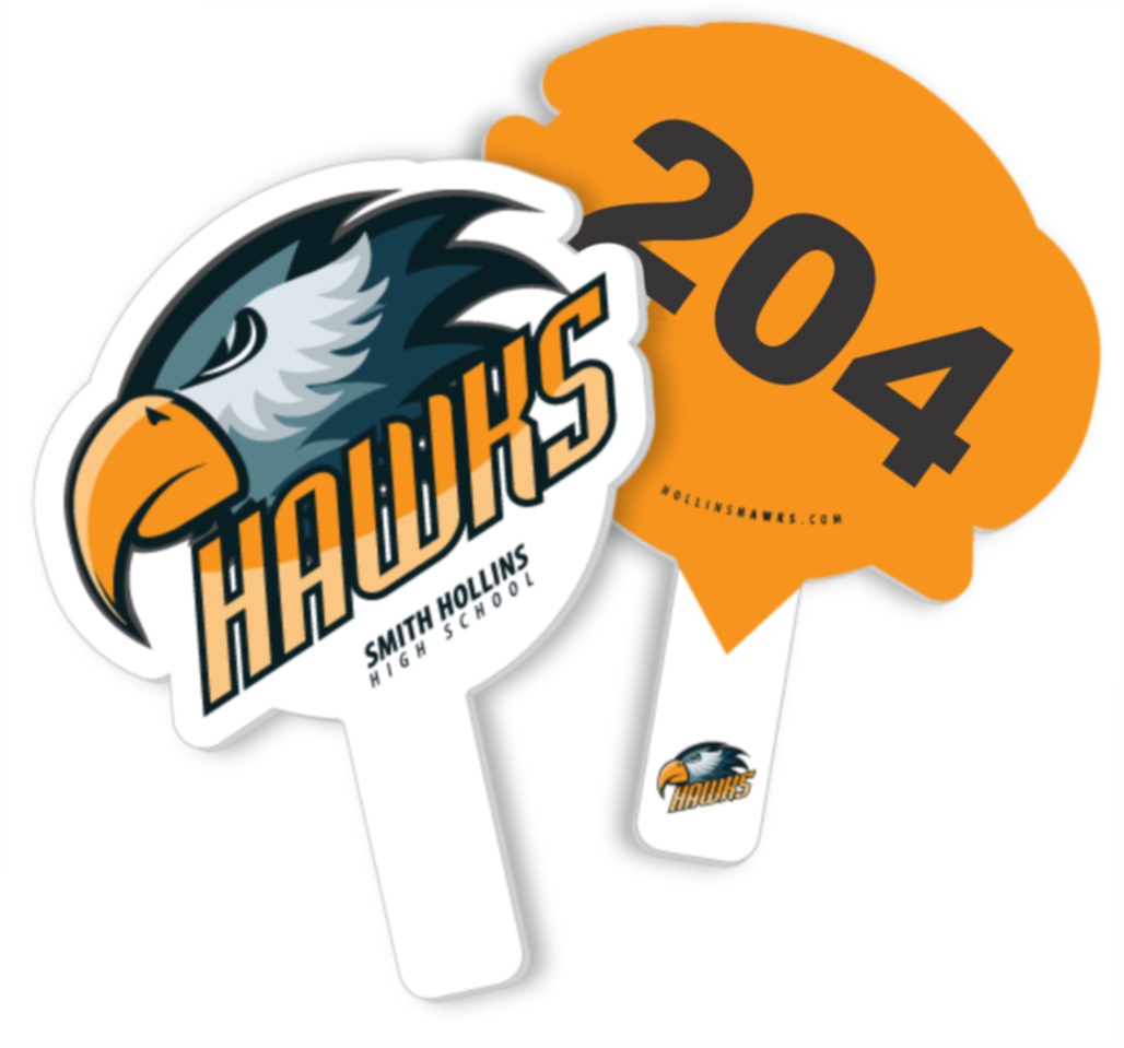 Corrugated plastic hand fans with schedules for sports teams (football, basketball,... from ASI 54322 FireSprint Printing