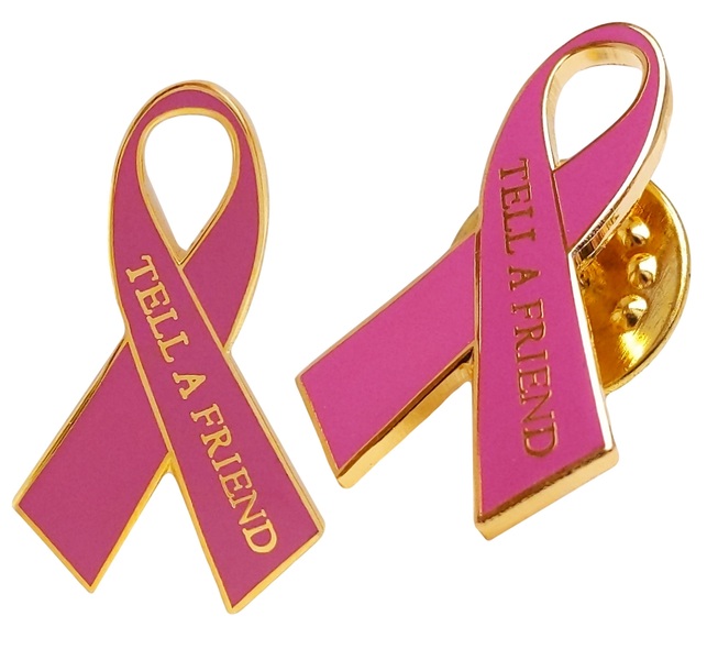 Custom Ribbon Awareness Lapel Pins w/ Your Shape Or Text
