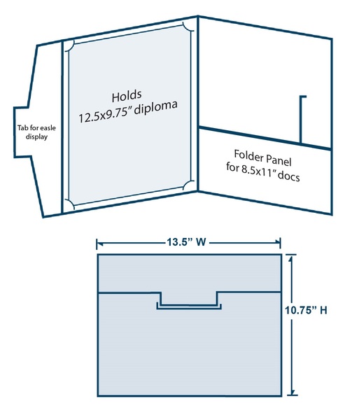 Presentation folder (1 pocket) with certificate holder slots and tuck flap... from ASI 32050 Admore