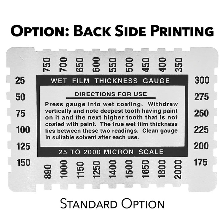 Aluminum wet film gauge, 3 1/4" x 2 1/4".... from ASI 53430 Executive Line / Executive Line (TM)