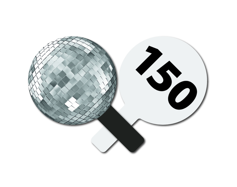 Corrugated plastic  bidder auction paddles / hand fans with consecutive... from ASI 54322 FireSprint Printing