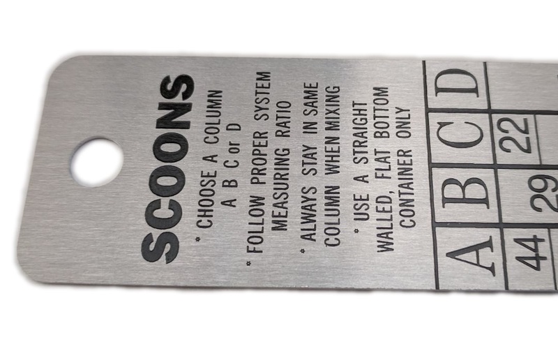 Aluminum or Stainless Steel Ratio Mixing Gauge / Epoxy Test Panel... from ASI 53430 Executive Line / Executive Line (TM)