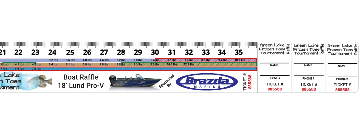 Custom length and printed fish ruler in plastic, paperboard or soft... from ASI 56100 Gemini Ind Inc