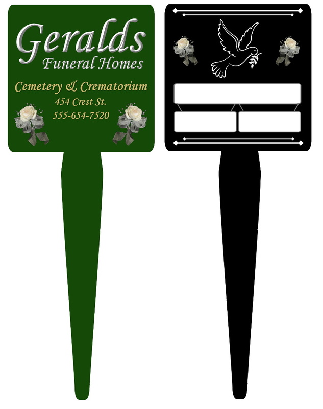 Temporary Memorial Markers - Grave, Headstone, Tombstone Markers ... from ASI 76797 Pelican Graphics