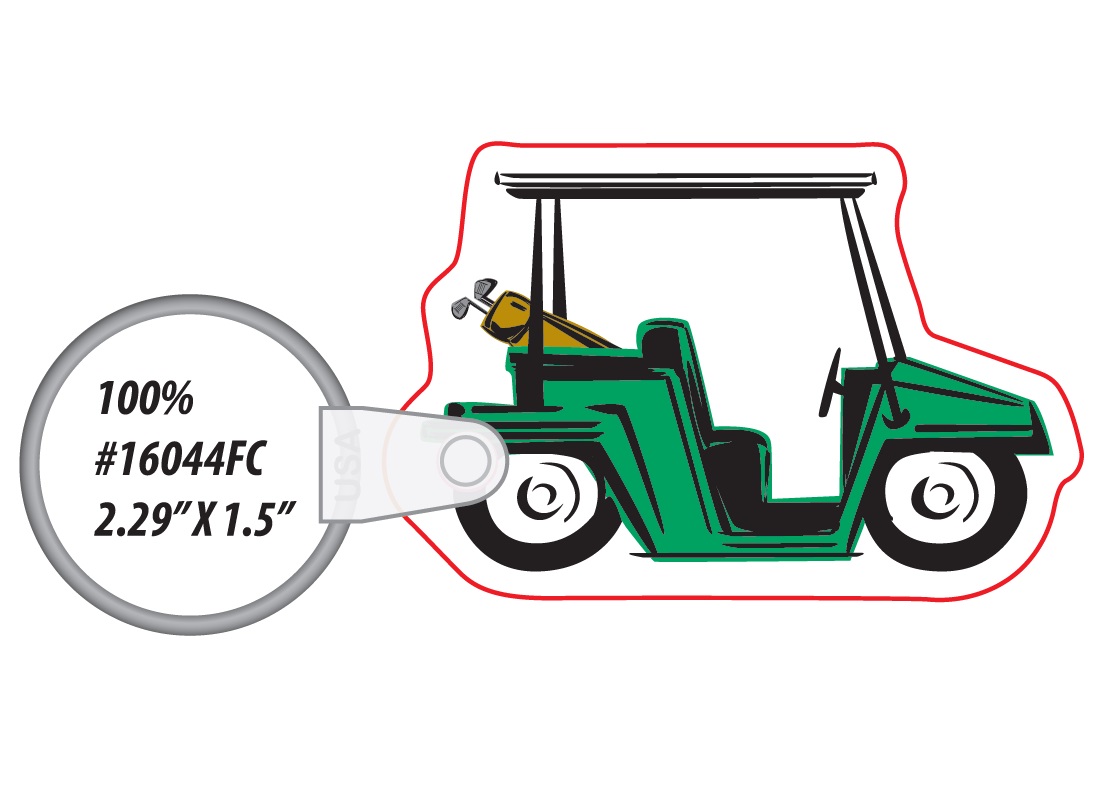 Golf Cart Shaped Keychains & Keyrings... from ASI 56100 Gemini Ind Inc / Gemini Line™