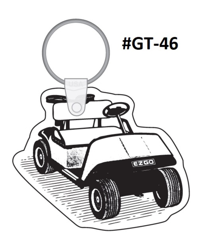 Golf Cart Shaped Keychains & Keyrings... from ASI 56100 Gemini Ind Inc / Gemini Line™