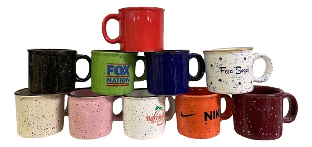 American made 14 oz. camping style ceramic mug.... from ASI 40261 Berney-Karp Inc / Creative Source