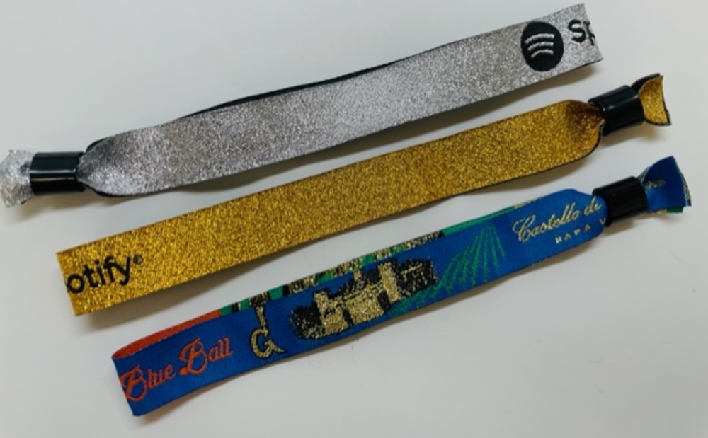 Art Woven Event Wristband with locking bead.... from ASI 80127 Quashies, LLC / Qband