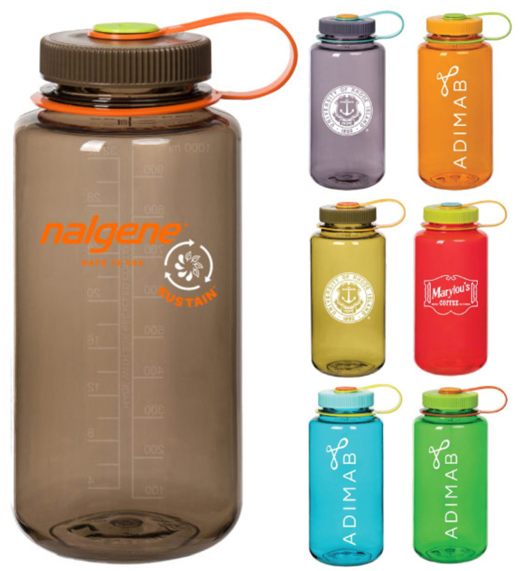 Nalgene Sustain 50% Recycled Plastic 32 oz Wide Mouth Water Bottle... from ASI 74245 Nordic Co Inc