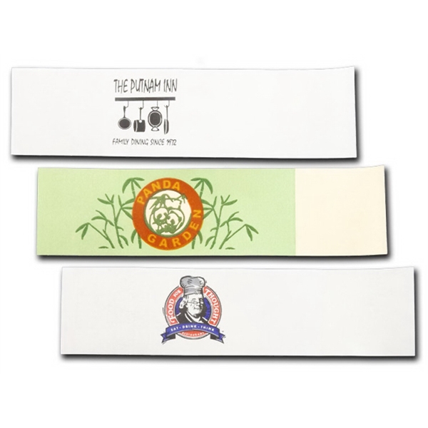 1.5" x 6" Paper Napkin Bands - Self-adhesive... from ASI 31490 Admatch Corporation
