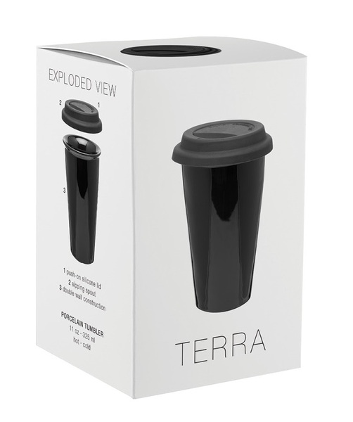 Double-wall 11 oz / 16 oz Porcelain Mug with Silicone Lid... from ASI 51197 ETS Express, LLC