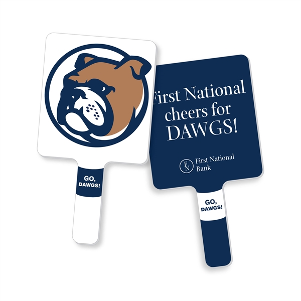 Corrugated plastic hand fans in stock or custom shapes.... from ASI 54322 FireSprint Printing