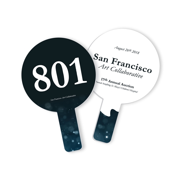 Corrugated plastic hand fans in stock or custom shapes.... from ASI 54322 FireSprint Printing