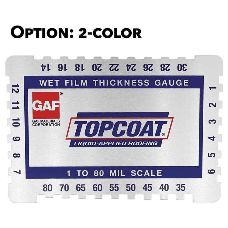 Aluminum wet film gauge, 3 1/4" x 2 1/4".... from ASI 53430 Executive Line / Executive Line (TM)